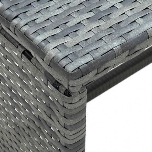 Sofabord 70x40x38 cm polyrattan antracitgrå