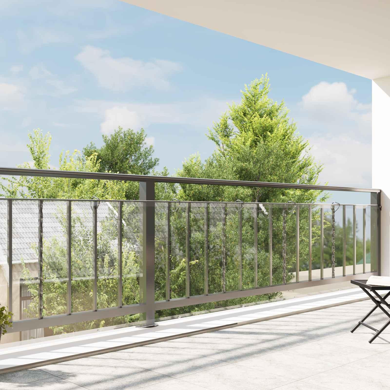 Presenning med øjer Transparent 1 x 12 m Polyethylen