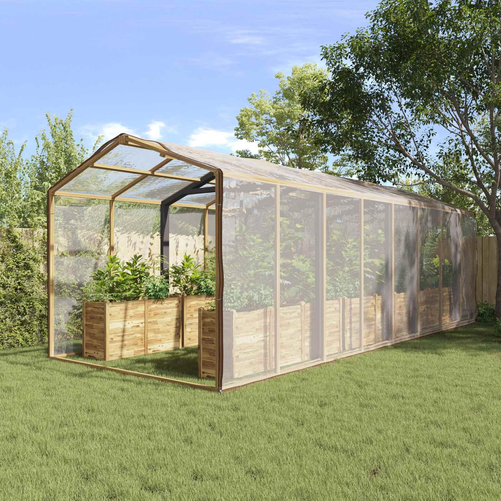 Presenning med øjer Transparent 6 x 10 m Polyethylen