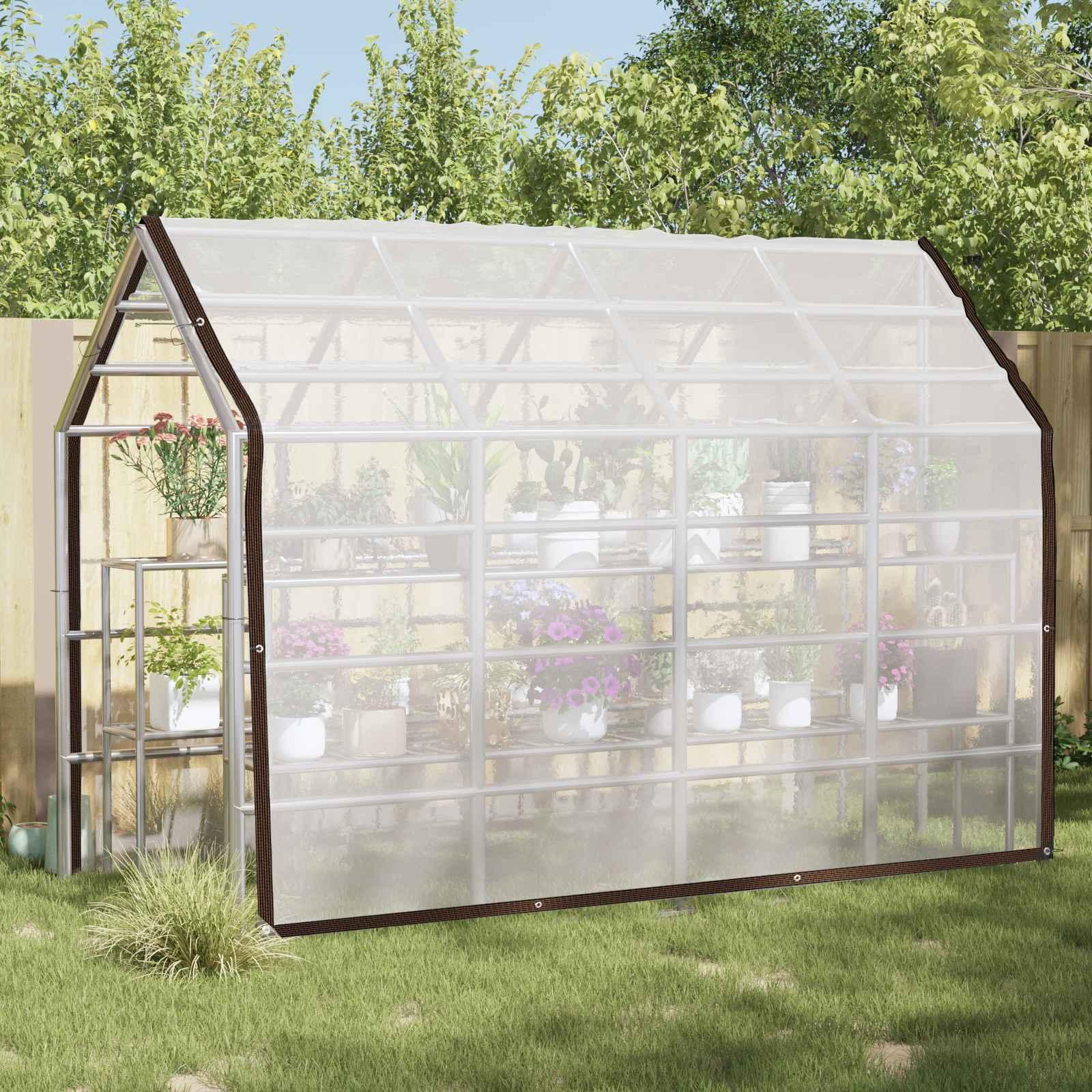 Presenning med øjer Transparent 3 x 3 m Polyethylen