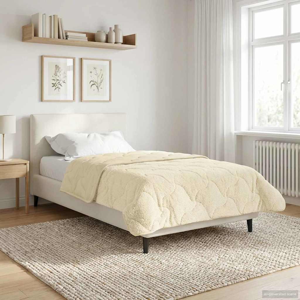 Vinter Dyne 220 X 240 Cm Mikrofiber Og Teddy Fleece - Creme / 140 x 200 cm