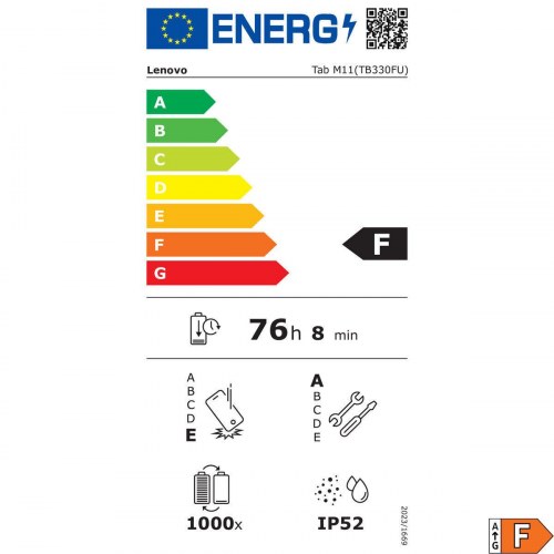 Lenovo Tab K11E 11" 8/128 GB - grå Android-tablet