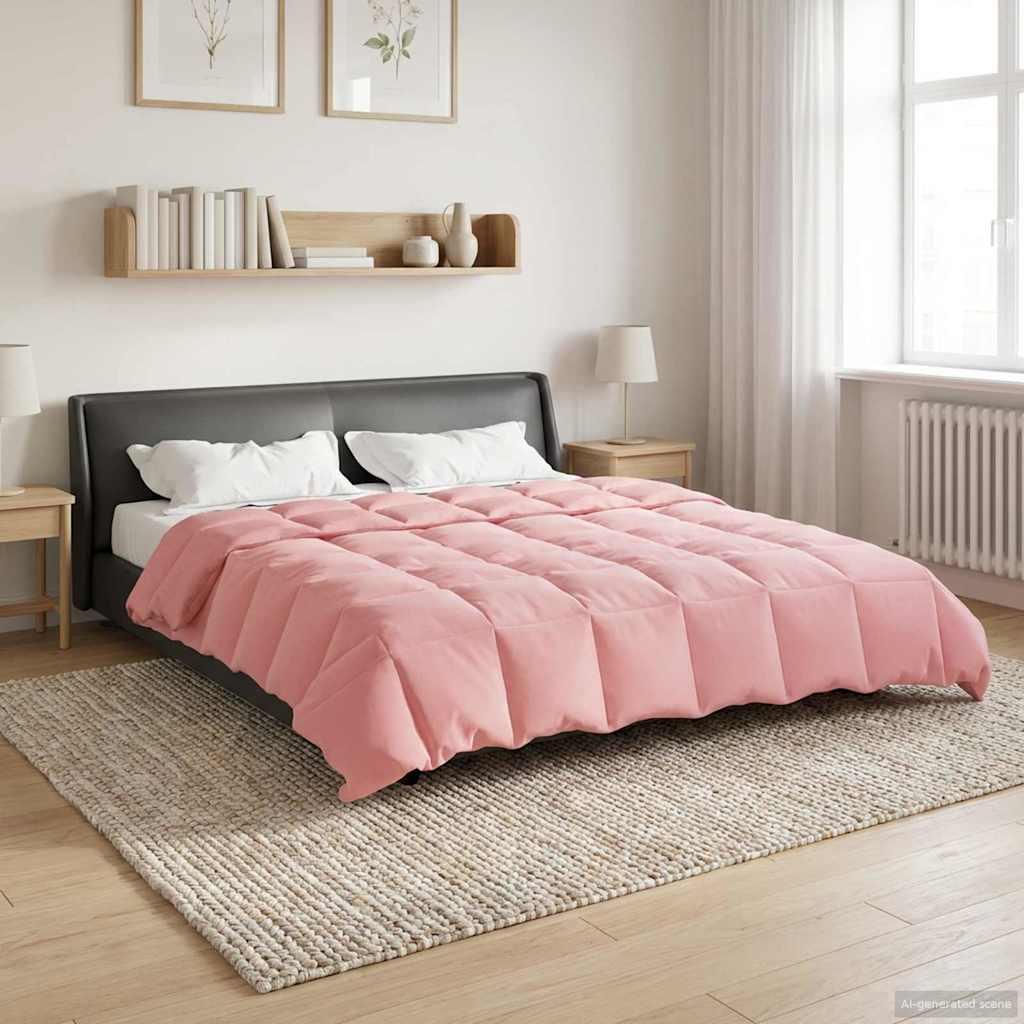 Sommerdyne i mikrofiber - quiltet, lyserød 220 × 240 cm