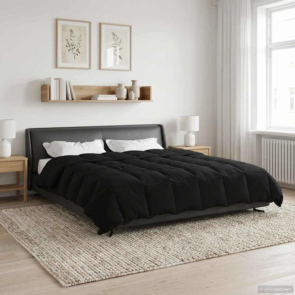 Sommer dyne Quilting Sort 240 x 260 cm Mikrofiber