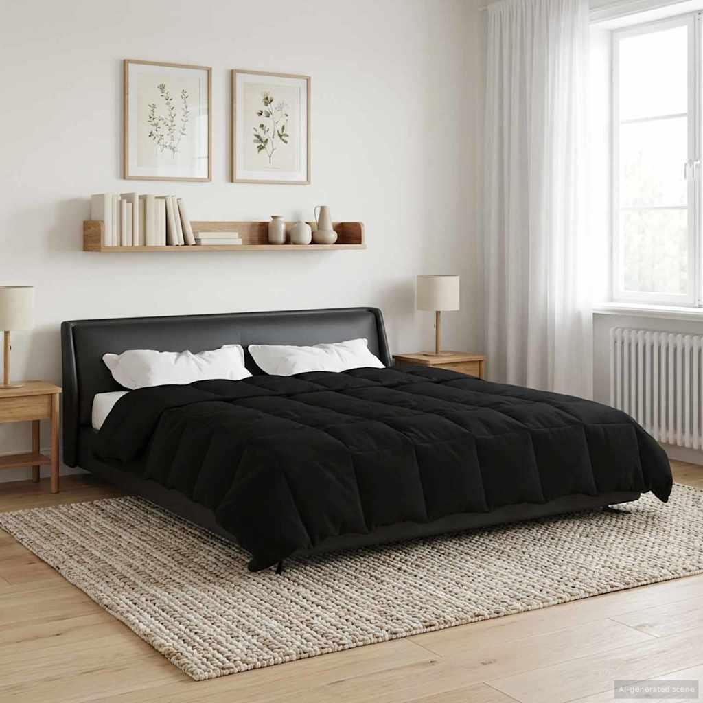 Sommer dyne Quilting Sort 220 x 240 cm Mikrofiber