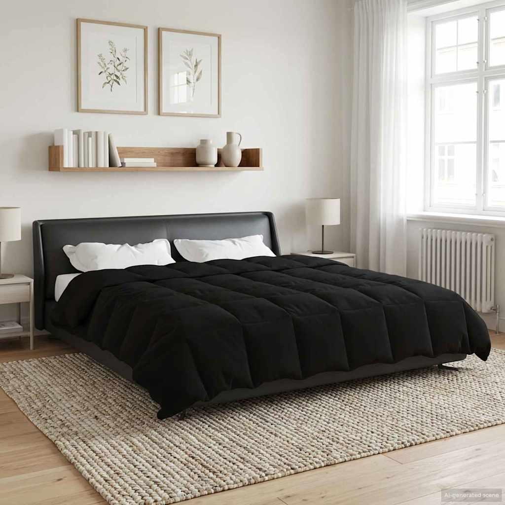 Sommer dyne Quilting Sort 200 x 240 cm Mikrofiber
