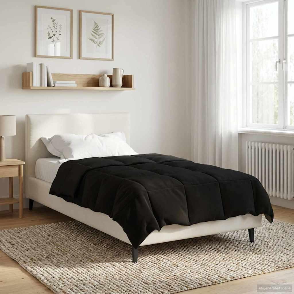 Sommer dyne Quilting Sort 140 x 200 cm Mikrofiber