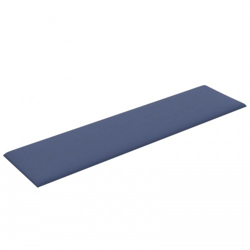 Væghovedgærde - 12 paneler 60 × 15 cm - blå stof