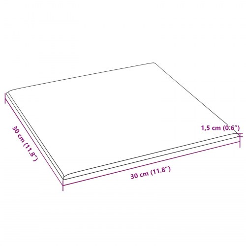 Væghovedgærde 12 stk - 30 × 30 cm - sort stof
