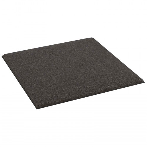 Væghovedgærde - 12 paneler 30 × 30 cm, mørkegrå stof