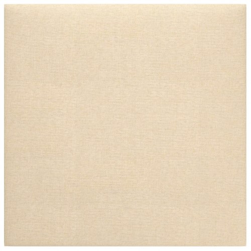 Væghovedgærde - 12 paneler 30 × 30 cm i creme stof