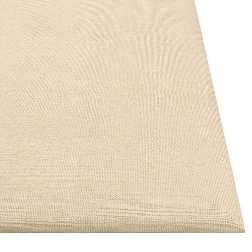 Væghovedgærde - 12 paneler 30 × 30 cm i creme stof