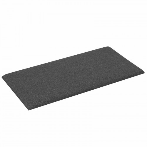 Væghovedgærde - 12 paneler i stof, 30 × 15 cm, mørkegrå