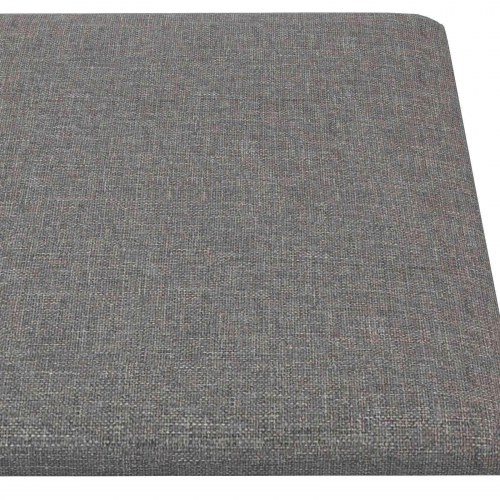 Væghovedgærde - 12 paneler 30 × 15 cm, lysegrå stof