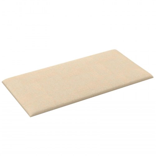 Væghovedgærde - 12 paneler 30 × 15 cm i creme stof