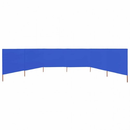 6-panels læsejl 800 × 160 cm - stof, azurblå