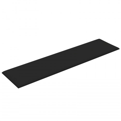 Væghovedgærde - 12 paneler 60 × 15 cm i sort stof