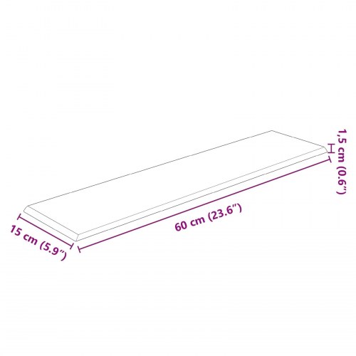Væghovedgærde - 12 paneler 60 × 15 cm i sort stof