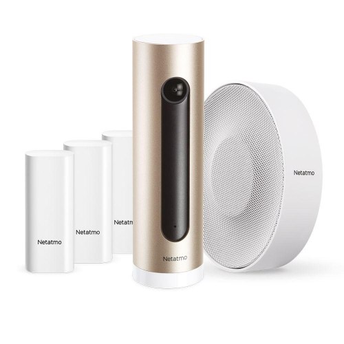Netatmo Smart alarmsystem med kamera – Wi‑Fi overvågningskamera, sirene og dør/vindue-sensorer