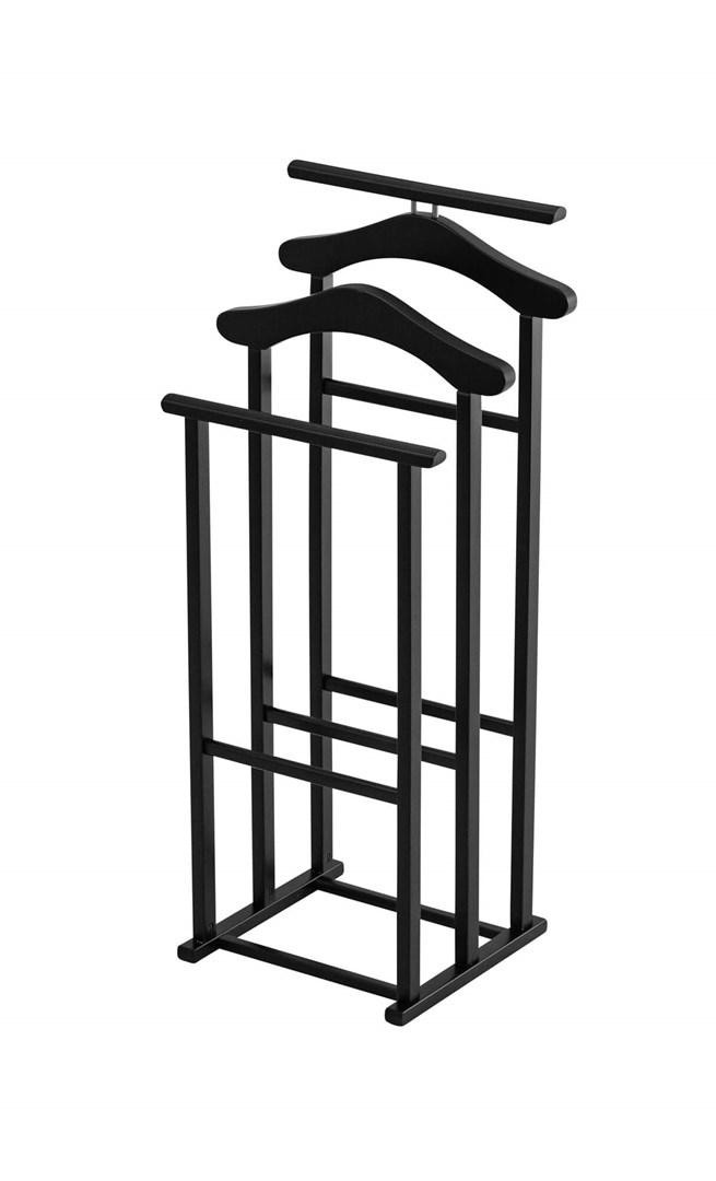 Tøjstativ/valet til skjorter og jakkesæt – 102 × 35 cm, sort (ARREDAMENTI MAXI)