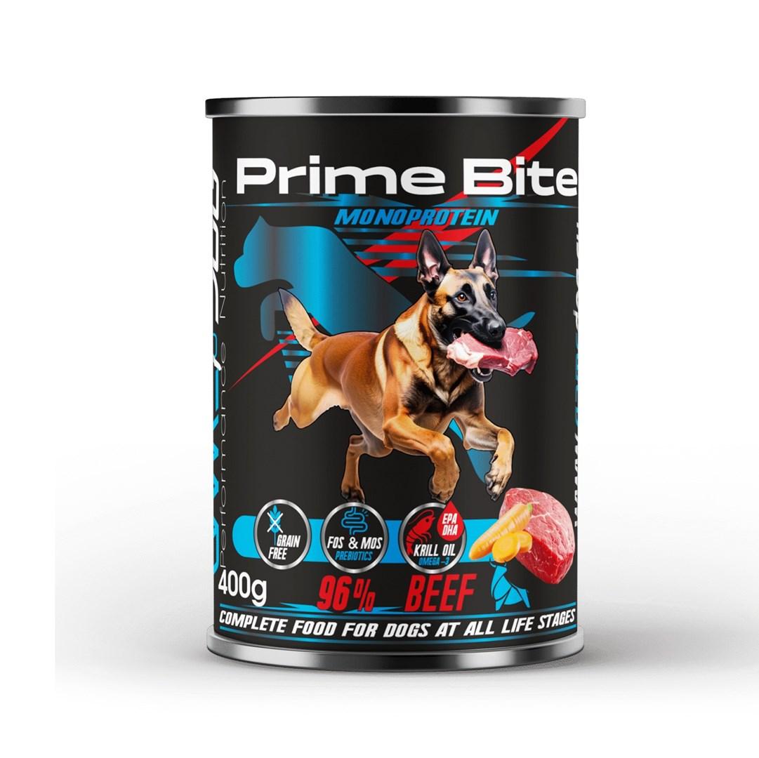GAME DOG Prime Bite Monoprotein okse med gulerødder vådfoder til hund 400 g