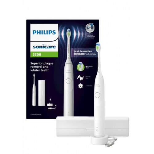 Philips Sonicare Series 5300 HX7108/02 – genopladelig sonisk eltandbørste (hvid)