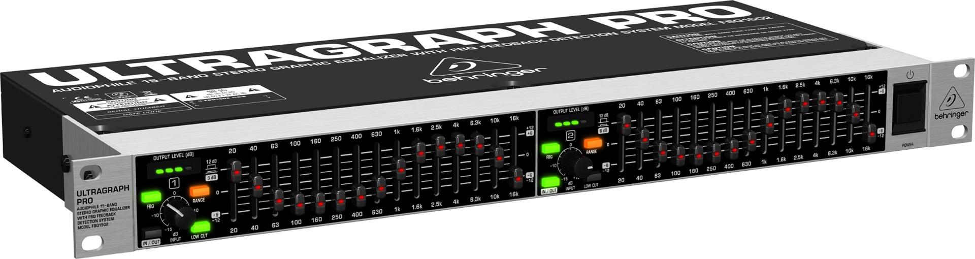 Equalizer stereo 15‑bånd - Behringer ULTRAGRAPH PRO FBQ1502 billede