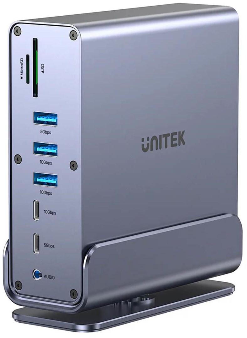 UNITEK D1135 - Universal Dockingstation med DisplayLink, 3× 4K skærme