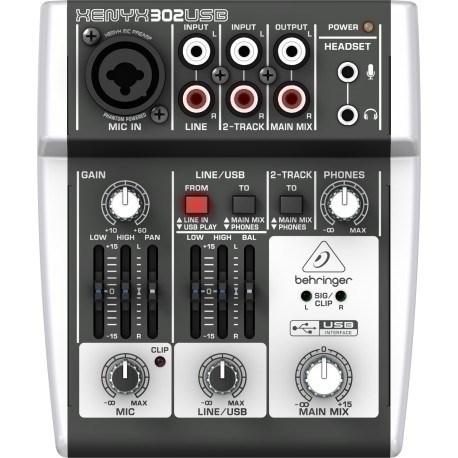 Behringer Xenyx 302USB – kompakt USB-mikser med 5 kanaler
