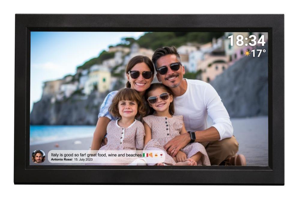 Denver PFF-1503B digital fotoramme 15,6" IPS Touch – Wi‑Fi, sort
