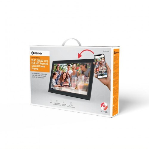 Denver PFF-1503B digital fotoramme 15,6" IPS Touch – Wi‑Fi, sort