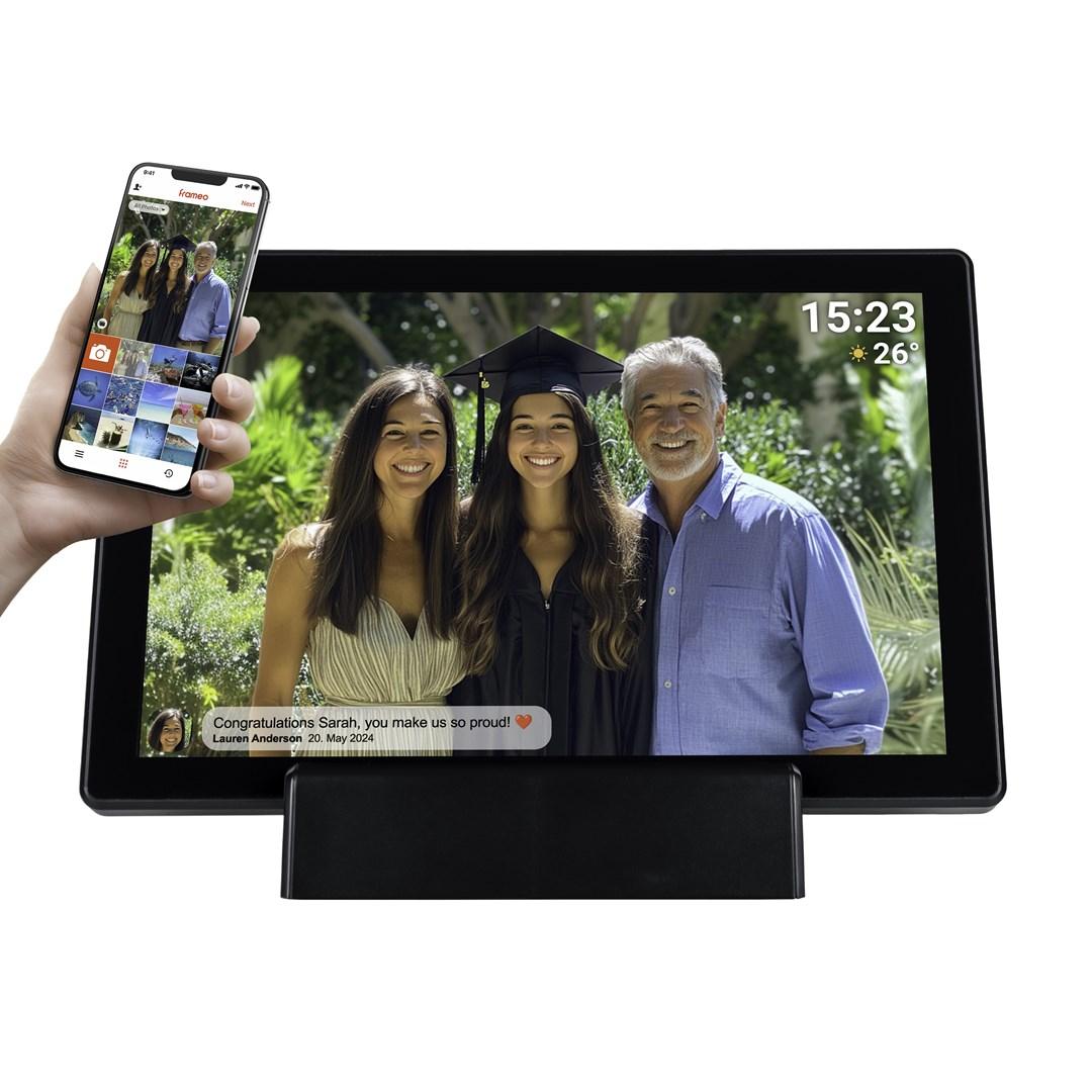 Denver PFF-1070B digital fotoramme 10,1" IPS touch - Wi‑Fi, sort billede