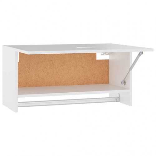 Væghængt garderobeskab 70×32,5×35 cm i hvid - konstrueret træ
