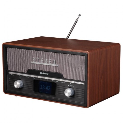 Denver MDA-525DW retro radio med CD, DAB+/FM, Bluetooth - mørk træ