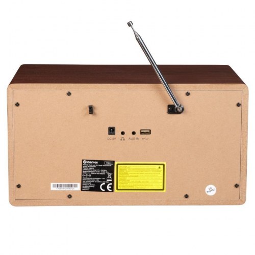 Denver MDA-525DW retro radio med CD, DAB+/FM, Bluetooth - mørk træ