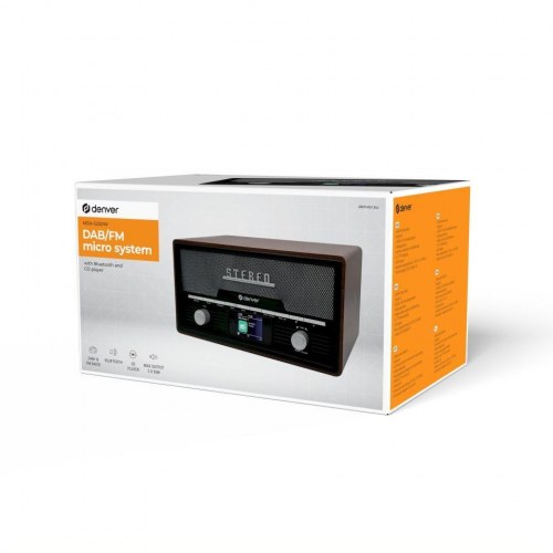 Denver MDA-525DW retro radio med CD, DAB+/FM, Bluetooth - mørk træ