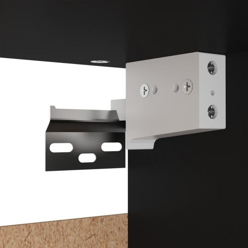 Væghængt garderobeskab 70×32,5×35 cm i sort konstrueret træ