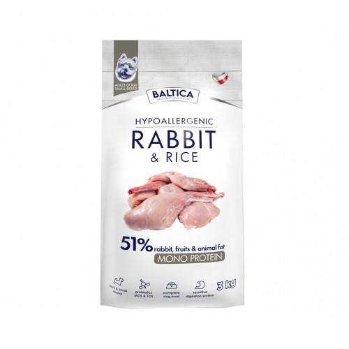 BALTICA Nutraceutic Hypoallergenic Rabbit & Rice – tørfoder til små hunde, 3 kg
