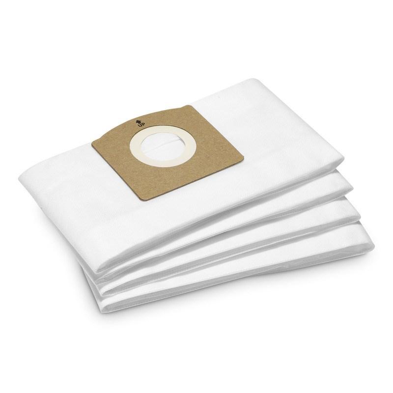 Kärcher 2.863-325.0 støvsugerposer i fleece – 3-lags, hvid billede