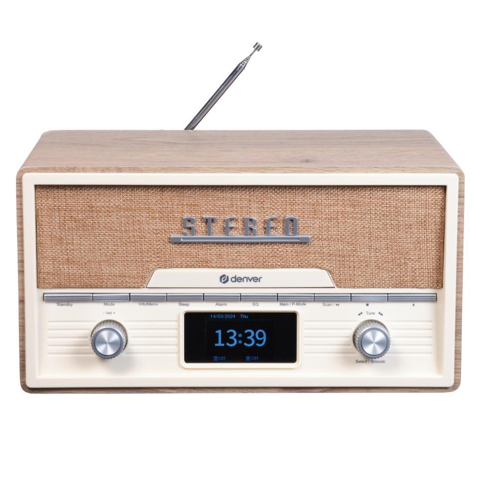 Denver MDA-525LW CD-radio i trælook - DAB+/FM, Bluetooth billede