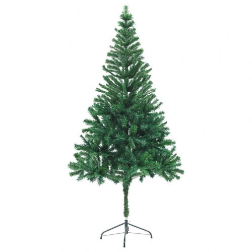 Kunstigt juletræ med lys og kuglesæt 180 cm 564 grene