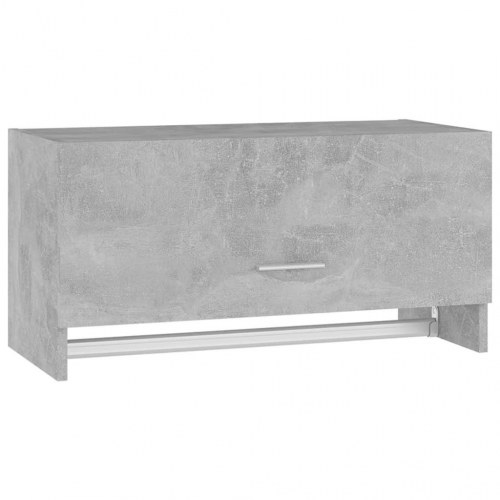 Væghængt garderobeskab 70 × 32,5 × 35 cm - konstrueret træ, betongrå