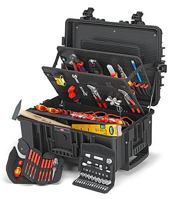 KNIPEX 00 21 37 værktøjskasse - sort polypropylen, vand-, støv- og stødresistent billede