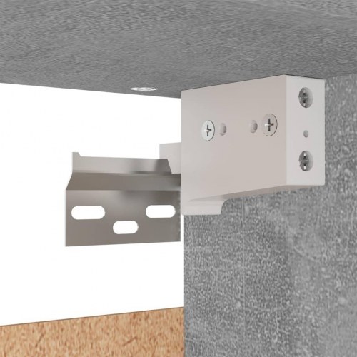 Væghængt garderobeskab 70 × 32,5 × 35 cm - konstrueret træ, betongrå