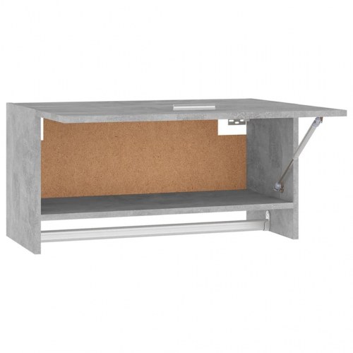 Væghængt garderobeskab 70 × 32,5 × 35 cm - konstrueret træ, betongrå