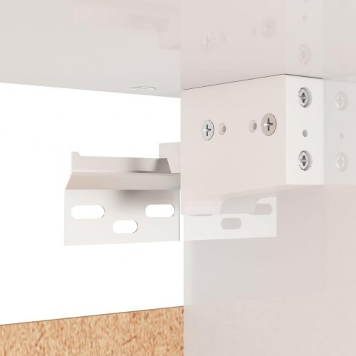Garderobe 70x32,5x35 cm konstrueret træ hvid højglans