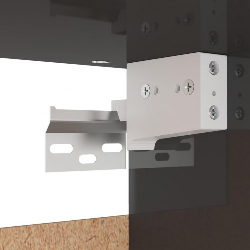 Garderobe 70x32,5x35 cm spånplade grå højglans