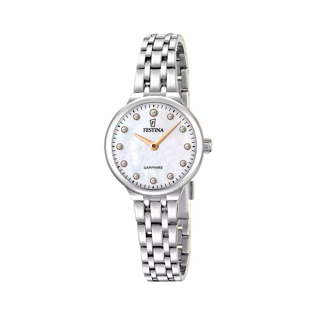 Festina F20744/1 dameur - sølvfarvet armbåndsur