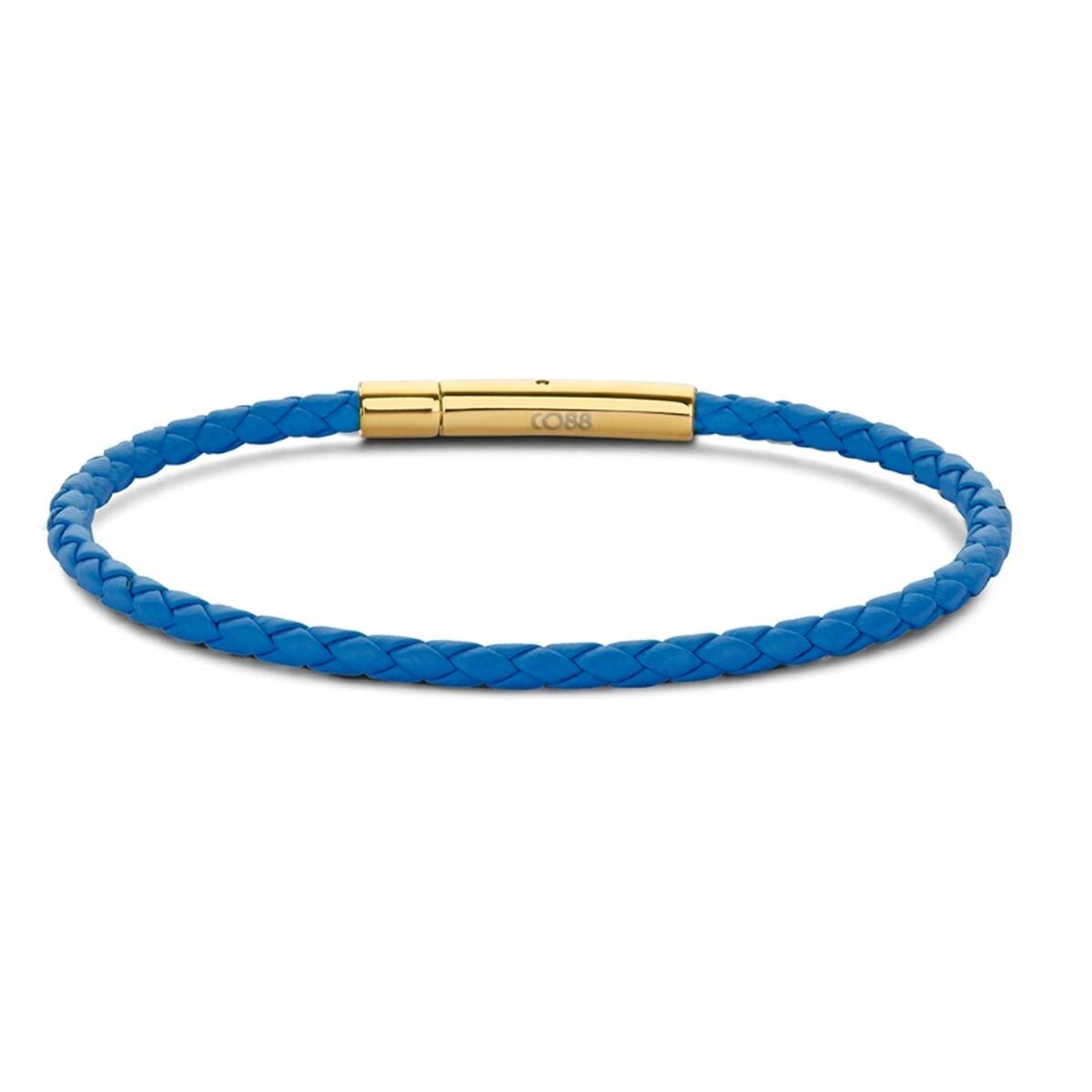 CO88 Collection armbånd til kvinder - 8CB-90909, blå flet med gylden lukning