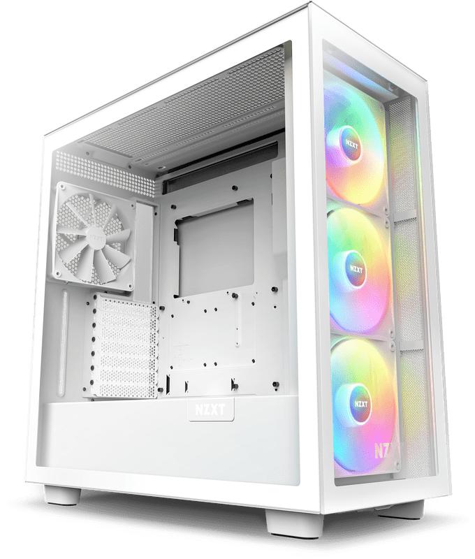 NZXT H7 Elite 2023 - hvid miditower E-ATX kabinet med glas